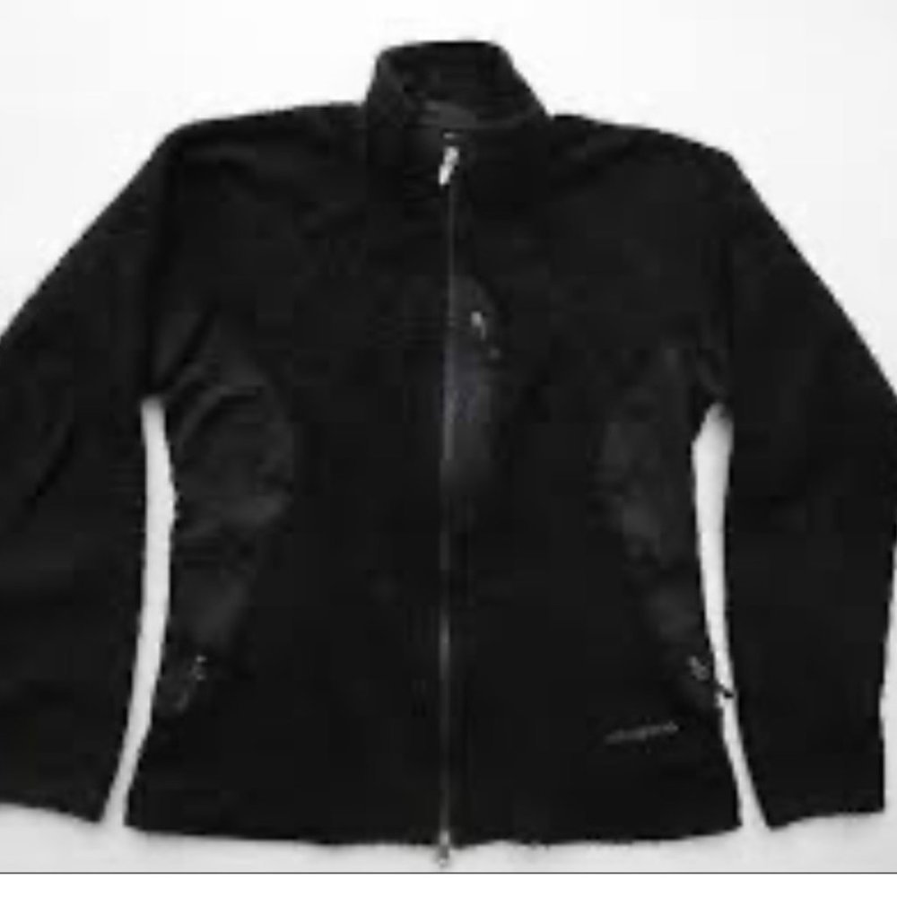 Patagonia Black Teddy Fleece Jacket with Full Zip